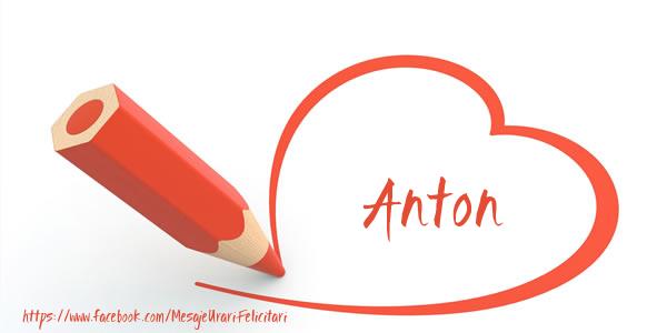 Felicitari de dragoste - Te iubesc Anton