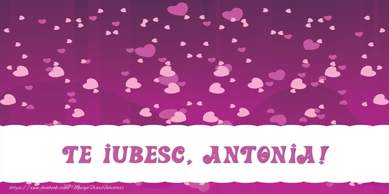 Felicitari de dragoste - ❤️❤️❤️ Inimioare | Te iubesc, Antonia!