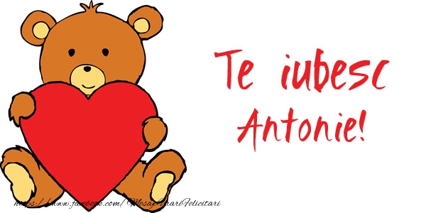 Felicitari de dragoste - Te iubesc Antonie!