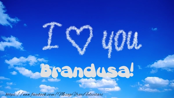Felicitari de dragoste -  I Love You Brandusa!