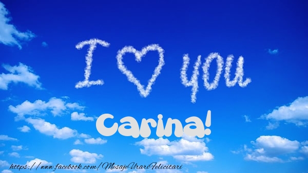 Felicitari de dragoste -  I Love You Carina!