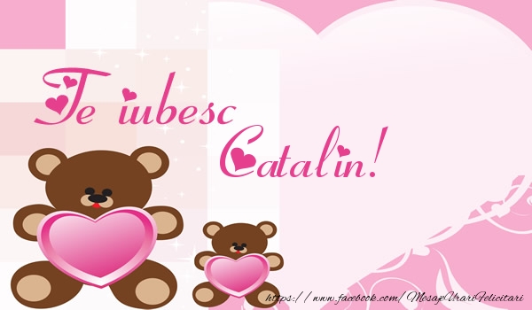 Felicitari de dragoste - Ursuleti | Te iubesc Catalin!