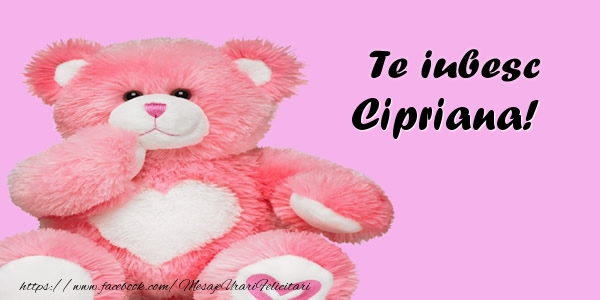 Felicitari de dragoste - Te iubesc Cipriana!