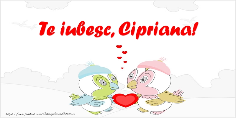Felicitari de dragoste - Te iubesc, Cipriana!