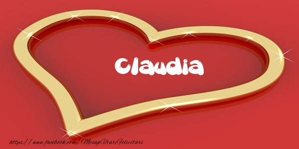 Felicitari de dragoste - Claudia Iti dau inima mea