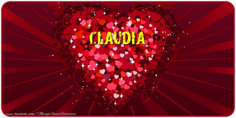 claudia te iubesc Claudia