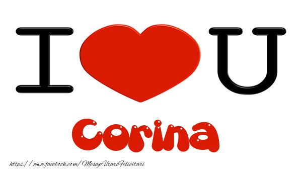 Felicitari de dragoste -  I love you Corina