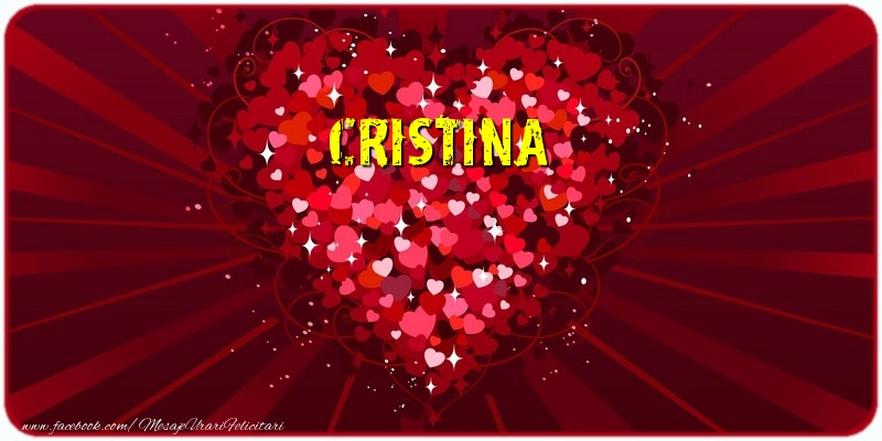 Felicitari de dragoste - Cristina
