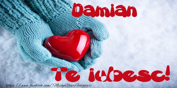 Felicitari de dragoste - Damian Te iubesc!