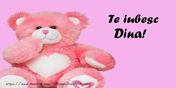 Felicitari de dragoste - Ursuleti | Te iubesc Dina!