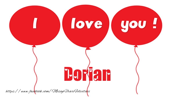Felicitari de dragoste -  I love you Dorian