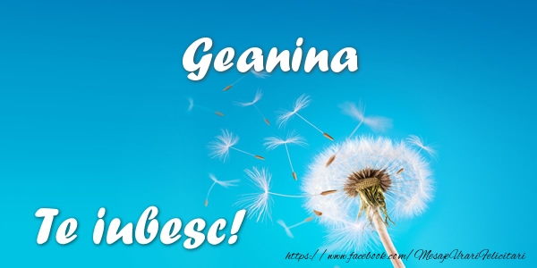 Felicitari de dragoste - Geanina Te iubesc!