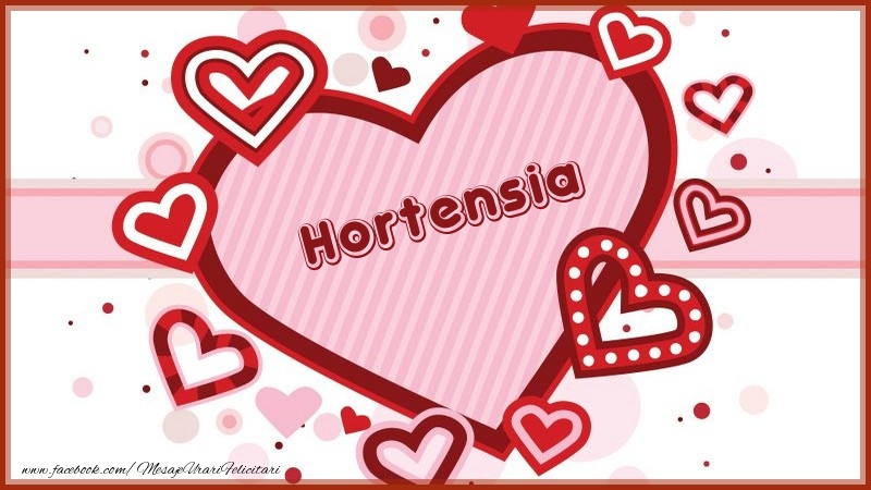 Felicitari de dragoste - Hortensia