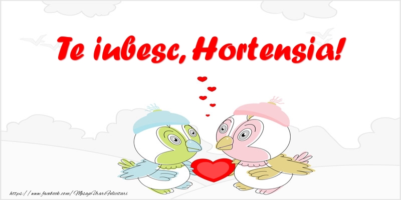 Felicitari de dragoste - Te iubesc, Hortensia!
