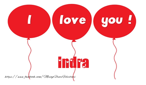 Felicitari de dragoste -  I love you Indra