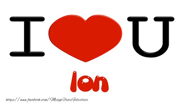 Felicitari de dragoste -  I love you Ion