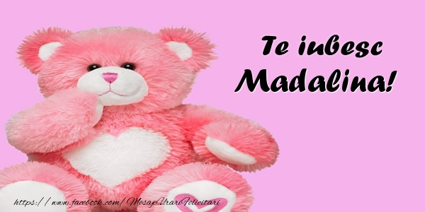 Felicitari de dragoste - Ursuleti | Te iubesc Madalina!
