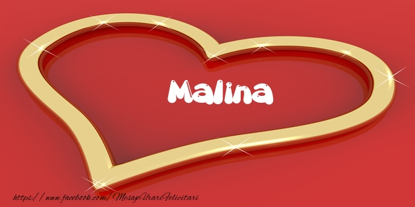 Felicitari de dragoste - Malina Iti dau inima mea