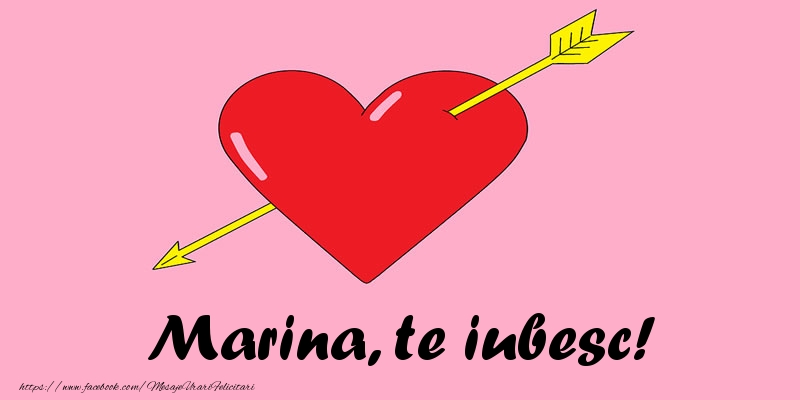 Felicitari de dragoste - ❤️❤️❤️ Inimioare | Marina, te iubesc!