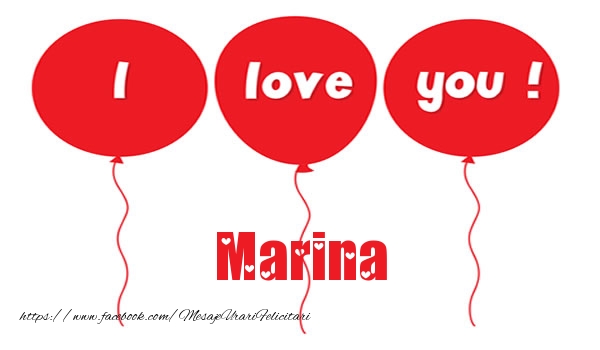 Felicitari de dragoste -  I love you Marina