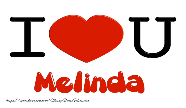 Felicitari de dragoste -  I love you Melinda