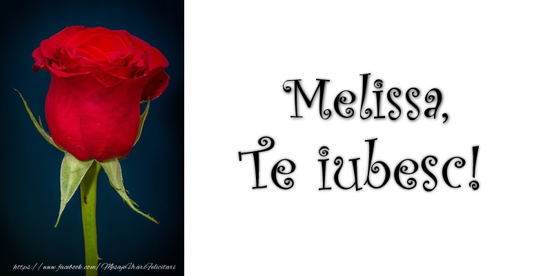 Felicitari de dragoste - Melissa Te iubesc!