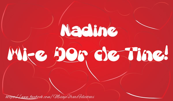 Felicitari de dragoste - Nadine mi-e dor de tine!