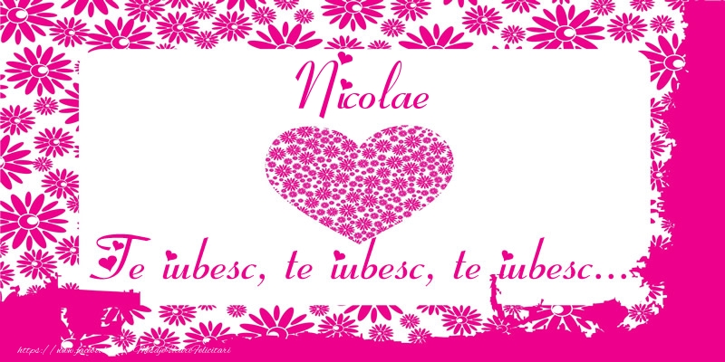 Felicitari de dragoste - Nicolae Te iubesc, te iubesc, te iubesc...