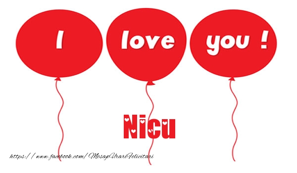 Felicitari de dragoste -  I love you Nicu