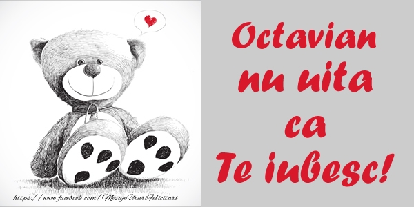 Felicitari de dragoste - Ursuleti | Octavian nu uita ca Te iubesc!