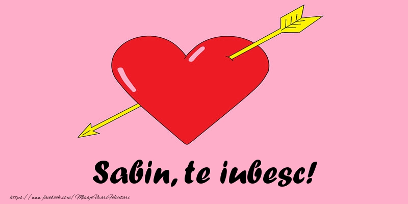 Felicitari de dragoste - Sabin, te iubesc!