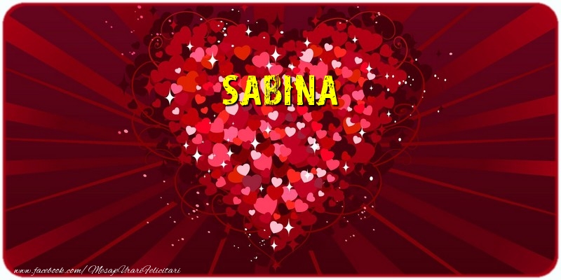 Felicitari de dragoste - Sabina