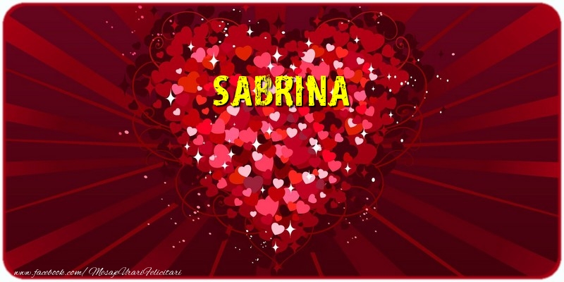 Felicitari de dragoste - Sabrina