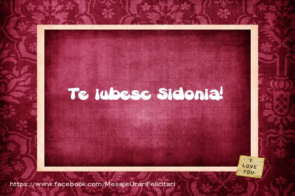 Felicitari de dragoste - Te iubesc Sidonia!