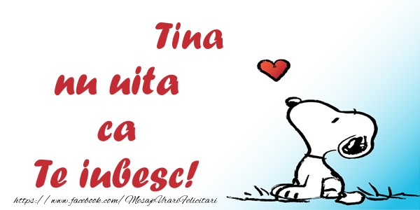 Felicitari de dragoste - Tina nu uita ca Te iubesc!