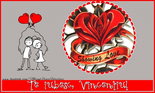 Felicitari de dragoste - Te iubesc, Vincentiu!