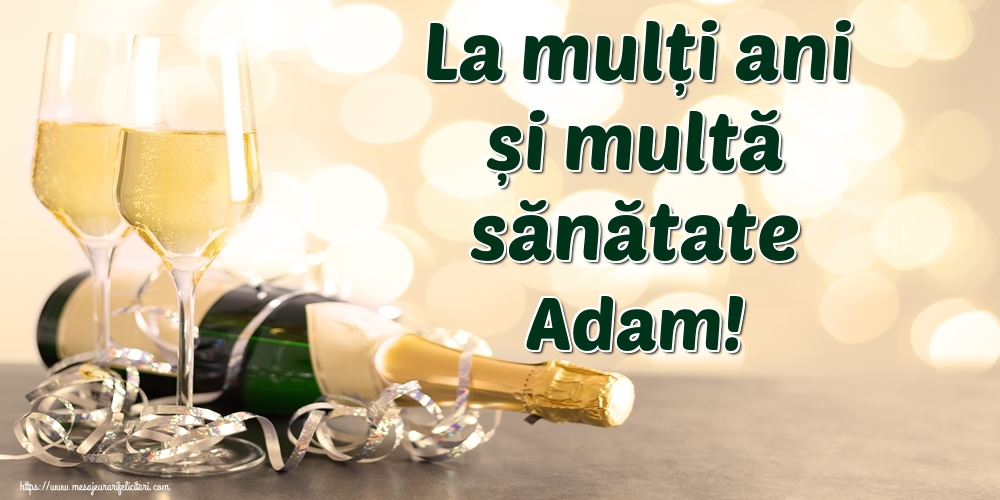 Felicitari de la multi ani - Sampanie | La mulți ani și multă sănătate Adam!