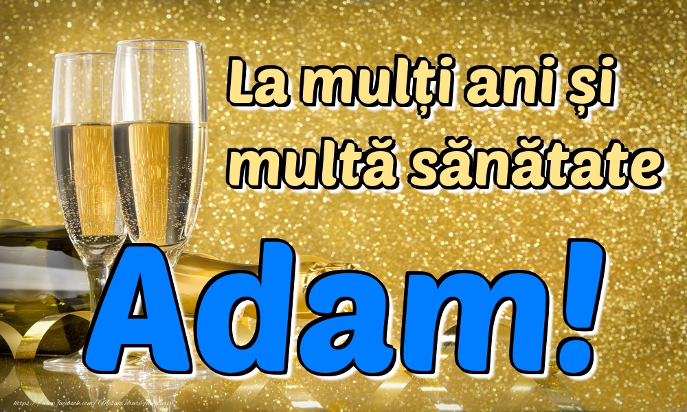 Felicitari de la multi ani - Sampanie | La mulți ani multă sănătate Adam!