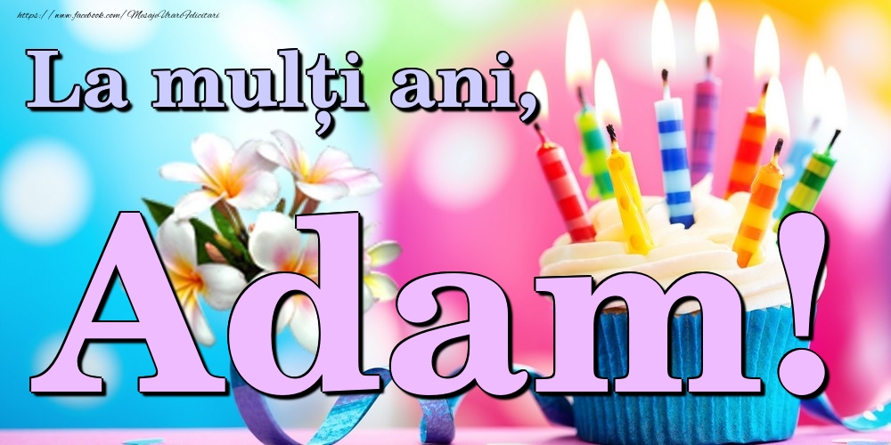 Felicitari de la multi ani - Flori & Tort | La mulți ani, Adam!
