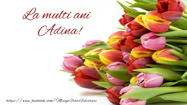  Felicitari de la multi ani - Flori & Lalele | La multi ani Adina!