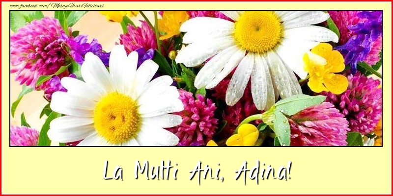 Felicitari de la multi ani - Flori | La multi ani, Adina!