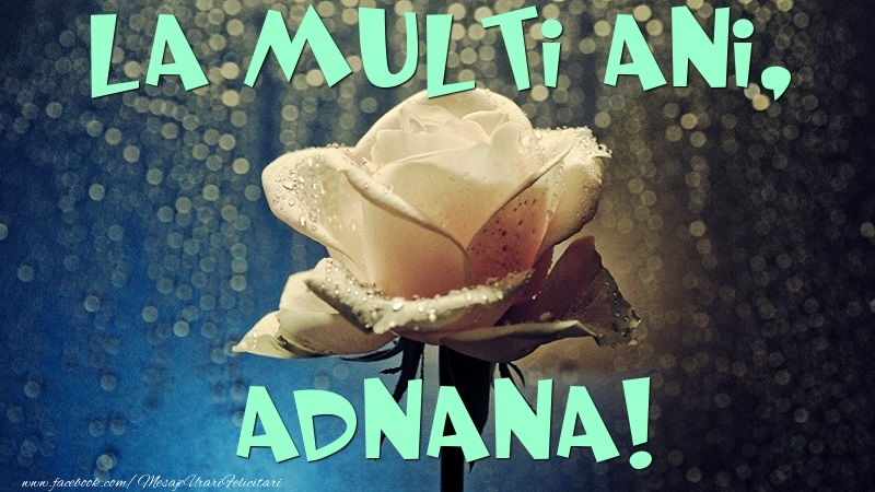 Felicitari de la multi ani - La multi ani, Adnana