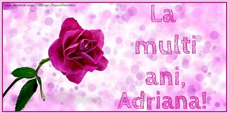 Felicitari de la multi ani - Flori & Trandafiri | La multi ani, Adriana!