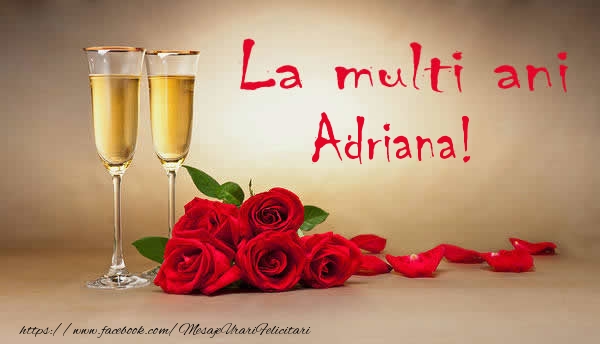 Felicitari de la multi ani - Flori & Sampanie | La multi ani Adriana!