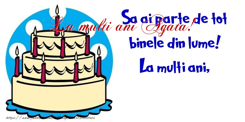 Felicitari de la multi ani - Sampanie | La multi ani Agata!