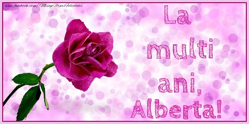 Felicitari de la multi ani - La multi ani, Alberta!