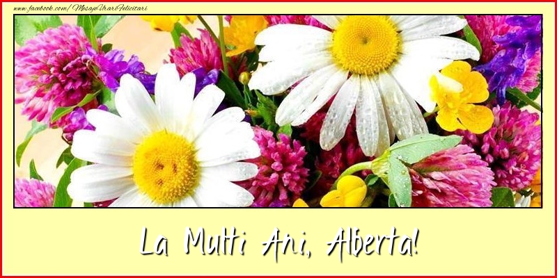 Felicitari de la multi ani - Flori | La multi ani, Alberta!
