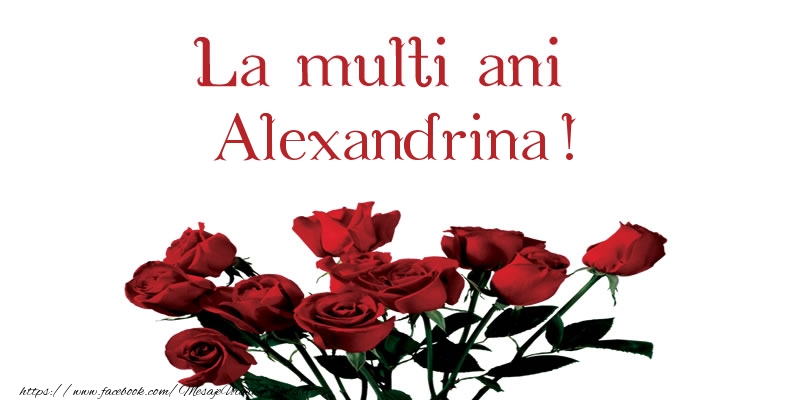 Felicitari de la multi ani - La multi ani Alexandrina!
