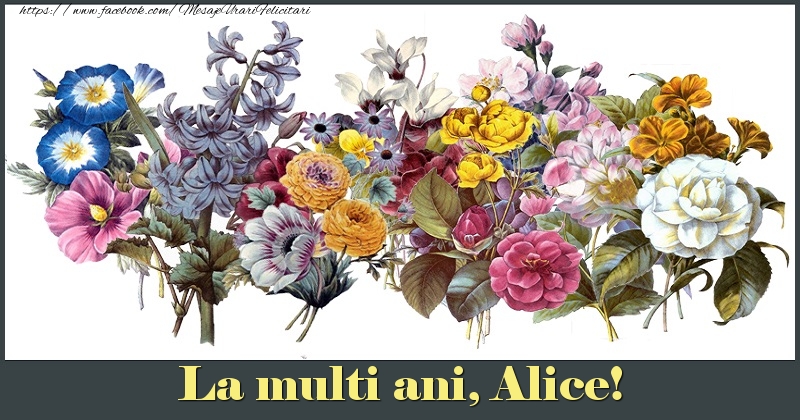 Felicitari de la multi ani - Flori | La multi ani, Alice!