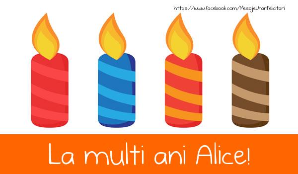 Felicitari de la multi ani - Lumanari | La multi ani Alice!